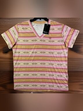 Ariat V-Neck Aztec Stripe Tee